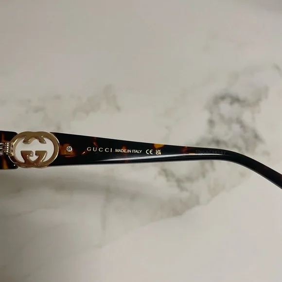 Gucci Brown Rectangular Glasses - Picture 4 of 6